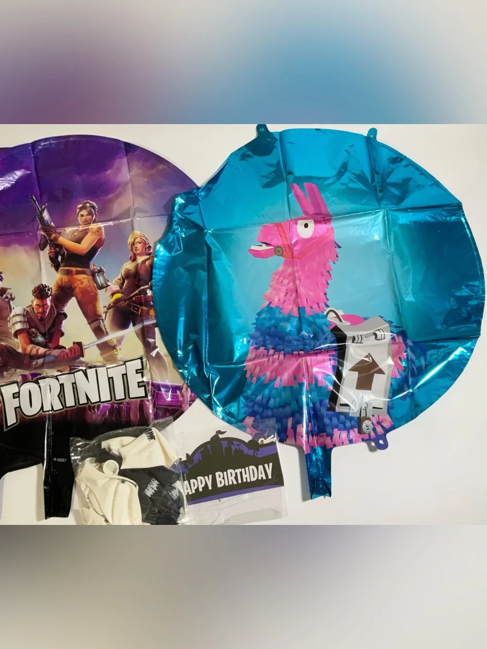 Fortnite Video Game Birthday Party Supplies Includes Foil Balloons Cake Topper